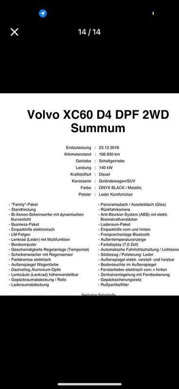 Gebraucht Volvo XC60 Summum 190 PS (139 kW) 2015 SUV