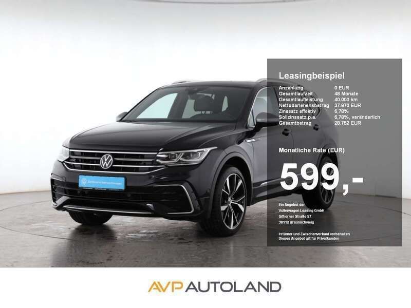 Deep black perleffekt Gebraucht 2022 VW Tiguan Allspace R-line SUV | 37.970 € (Etwas zu teuer) - Bild 1/4