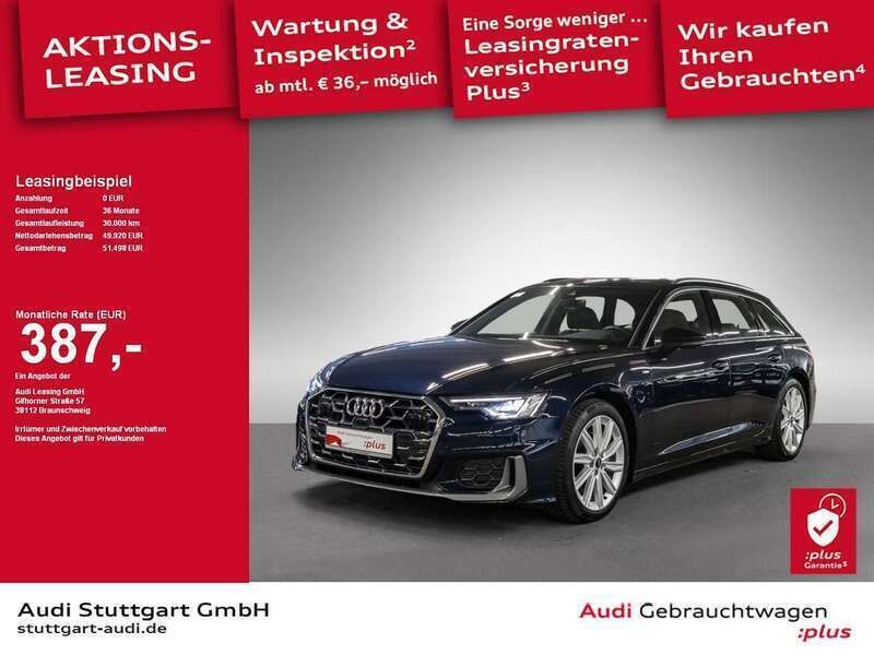 Firmamentblau metallic Gebraucht 2024 Audi A6 S-Line Kombi | 52.940 € - Bild 1/2
