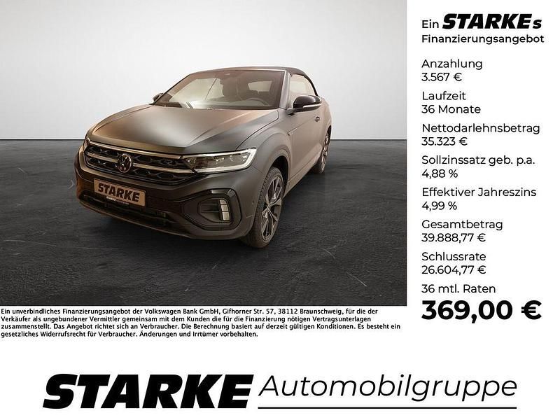 Deep black matt Gebraucht 2024 VW T-Roc Cabriolet R-line Edition Cabrio | 40.979 € - Bild 1/4