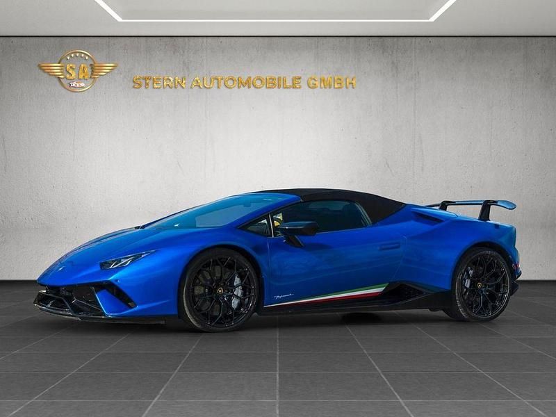 Sonderlackierung blue nethuns Gebraucht 2018 Lamborghini Huracán Cabrio | 294.990 € (Teuer) - Bild 1/4