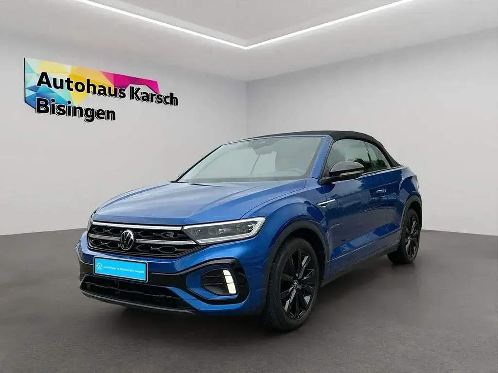 Gebraucht VW T-Roc Cabriolet R-line 150 PS (110 kW) 2022 Ravennablau (metallic) Cabrio