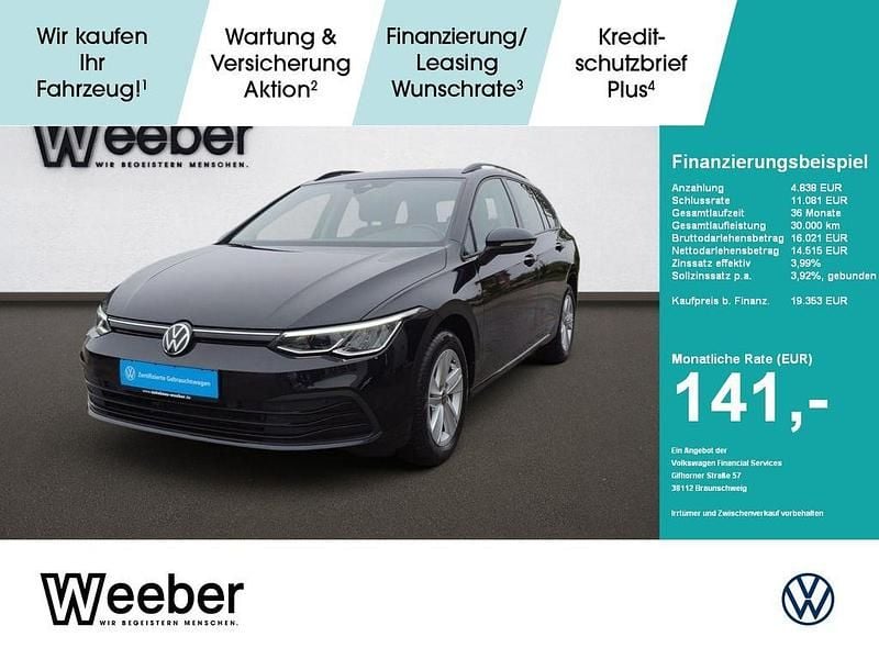 Schwarz Gebraucht 2022 VW Golf VIII Life Kombi | 19.353 € (Guter Preis) - Bild 1/4