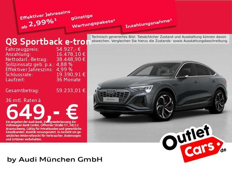 Daytonagrau perleffekt Gebraucht 2023 Audi Q8 e-tron S-Line SUV | 54.927 € (Superpreis) - Bild 1/1