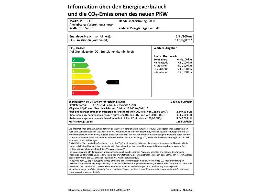 Gebraucht Peugeot 5008 Allure 131 PS (96 kW) 2024 Schwarz SUV
