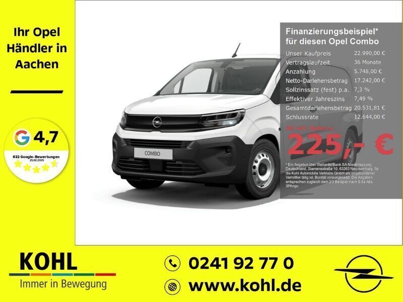 Weiss Neu 2025 Opel Combo Edition Van / Kleinbus | 22.990 € (Fairer Preis) - Bild 1/4