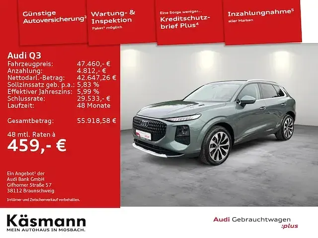 Gebraucht Audi Q3 Ambiente 150 PS (110 kW) 2025 Salbeigrün metallic SUV