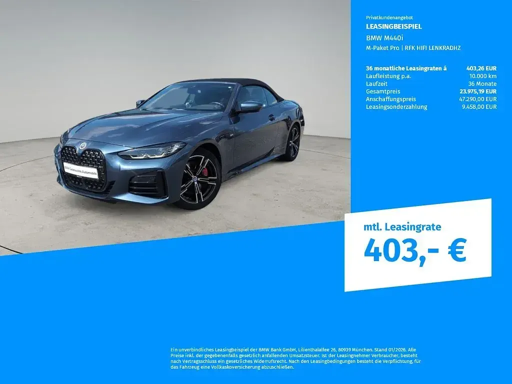 Gebraucht BMW M440 M Sport 374 PS (275 kW) 2023 Blau Limousine