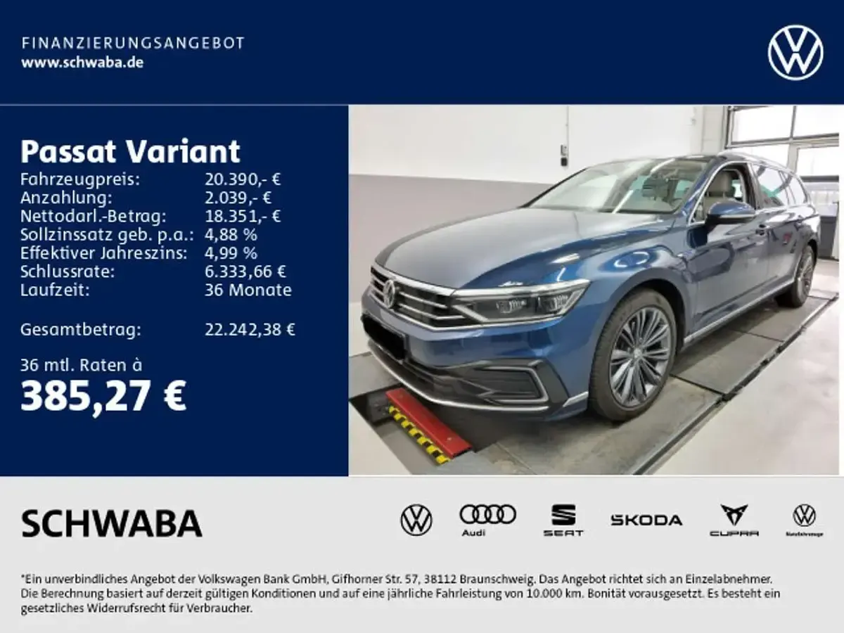 Używany VW Passat GTE 218 KM (160 kW) 2020 Niebieski Kombi