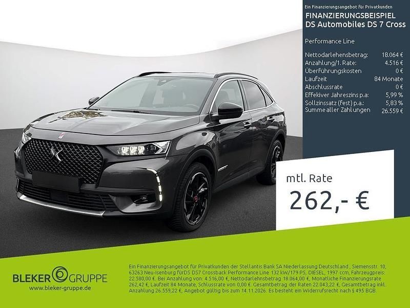 Lackierung platiniumgrau/meta Gebraucht 2020 DS Automobiles DS7 Crossback Performance SUV | 22.580 € (Fairer Preis) - Bild 1/3