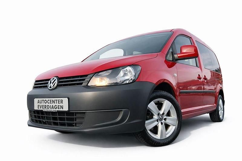 Gebraucht VW Caddy Maxi Trendline 105 PS (77 kW) 2014 Rot Van / Kleinbus