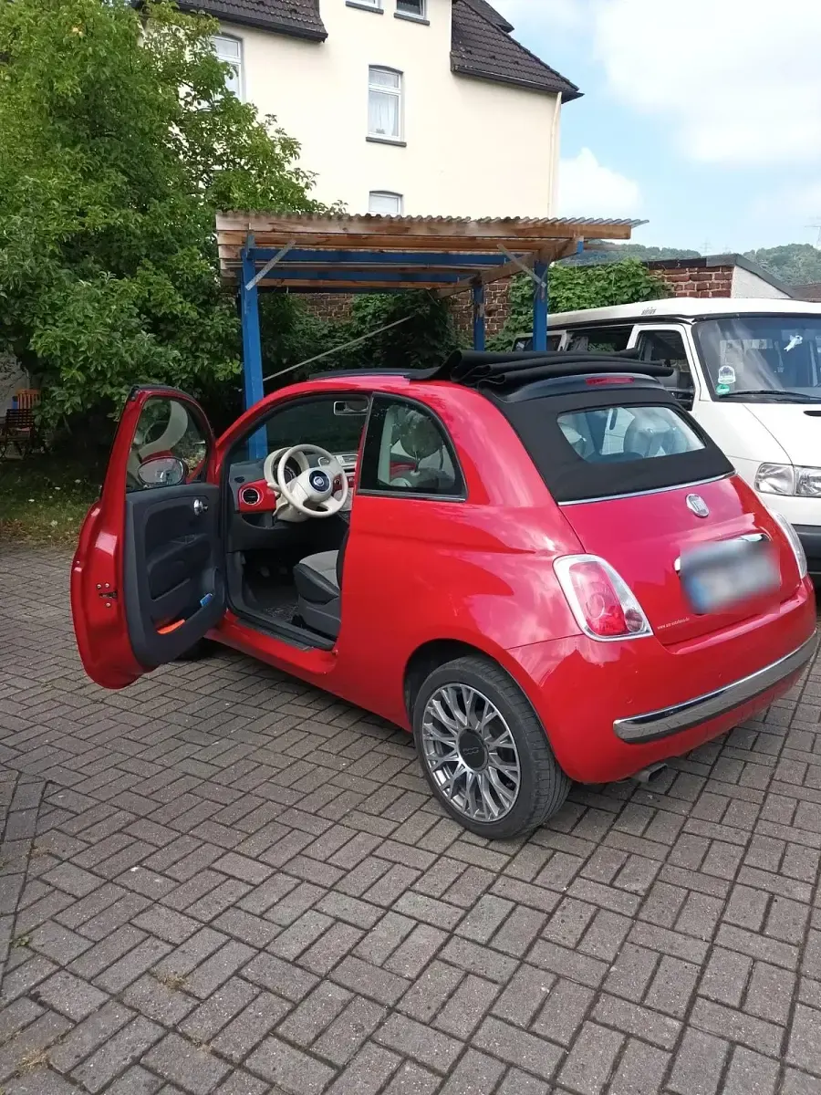 Używany Fiat 500 2011 Czerwony Kabriolet