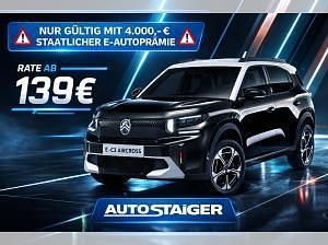Neu Citroën e-C3 Aircross 83 kW (113 PS) 2026 Schwarz (perla nera schwarz metallic) SUV