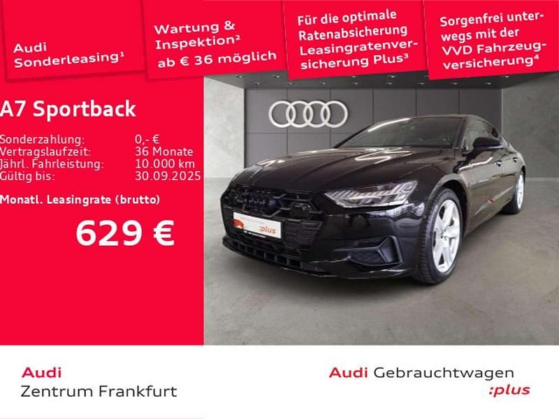 Mythosschwarz metallic/mythoss Gebraucht 2024 Audi A7 Kleinwagen | 62.050 € (Fairer Preis) - Bild 1/2
