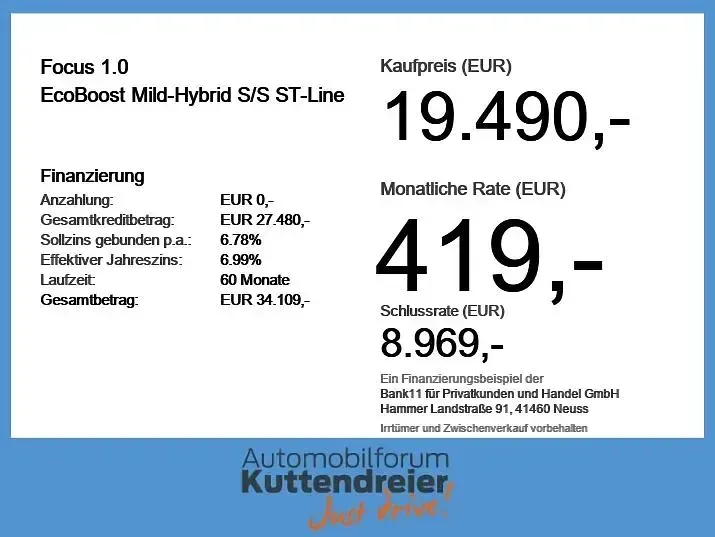 Käytetty Ford Focus ST-Line 125 HP (91 kW) 2023 Harmaa Sedan