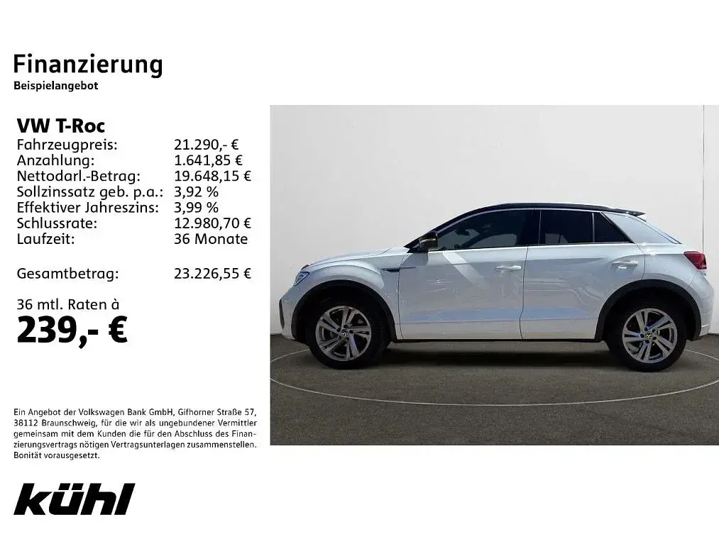 Gebraucht VW T-Roc R-line 110 PS (80 kW) 2023 Pure white SUV