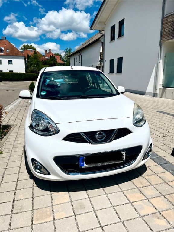 Weiß Gebraucht 2014 Nissan Micra Acenta Kleinwagen | 3.999 € (Guter Preis) - Bild 1/4