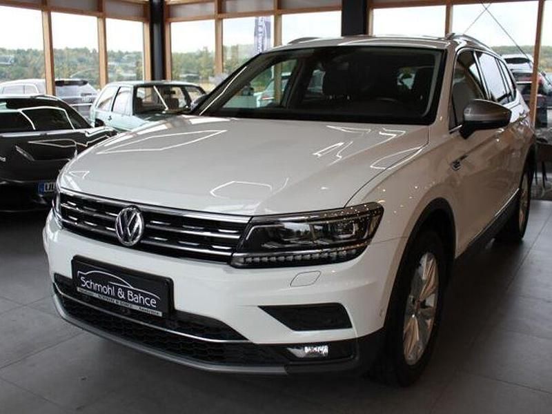 Pure white Gebraucht 2019 VW Tiguan Allspace Highline SUV | 27.990 € (Fairer Preis) - Bild 1/4
