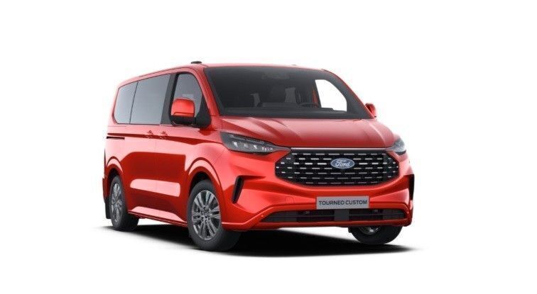 Rot Neu 2025 Ford Tourneo Custom Titanium Van / Kleinbus | 46.900 € (Superpreis) - Bild 1/4