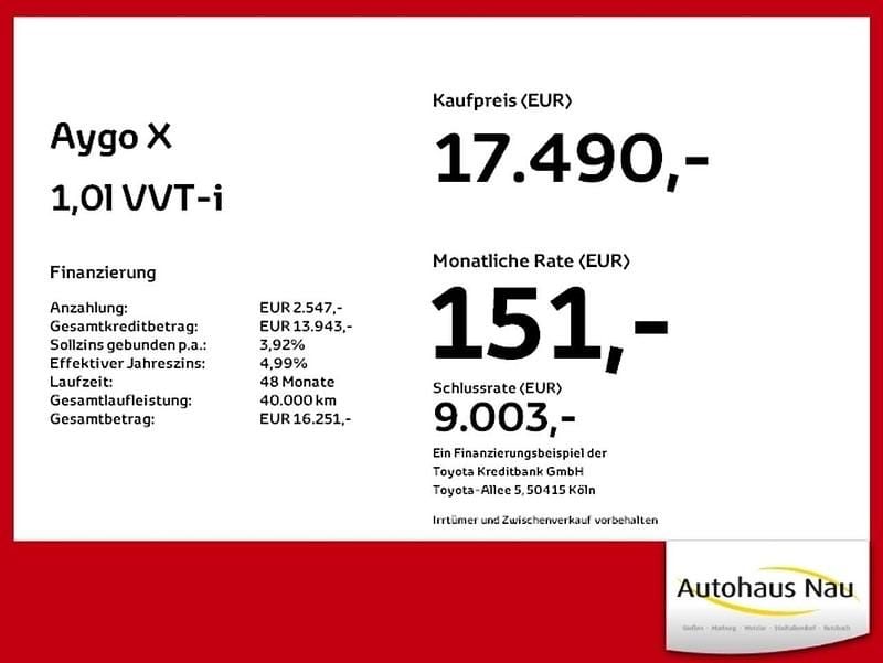 Neu Toyota Aygo X 72 PS (52 kW) 2025 Urban khaki / night sky black SUV