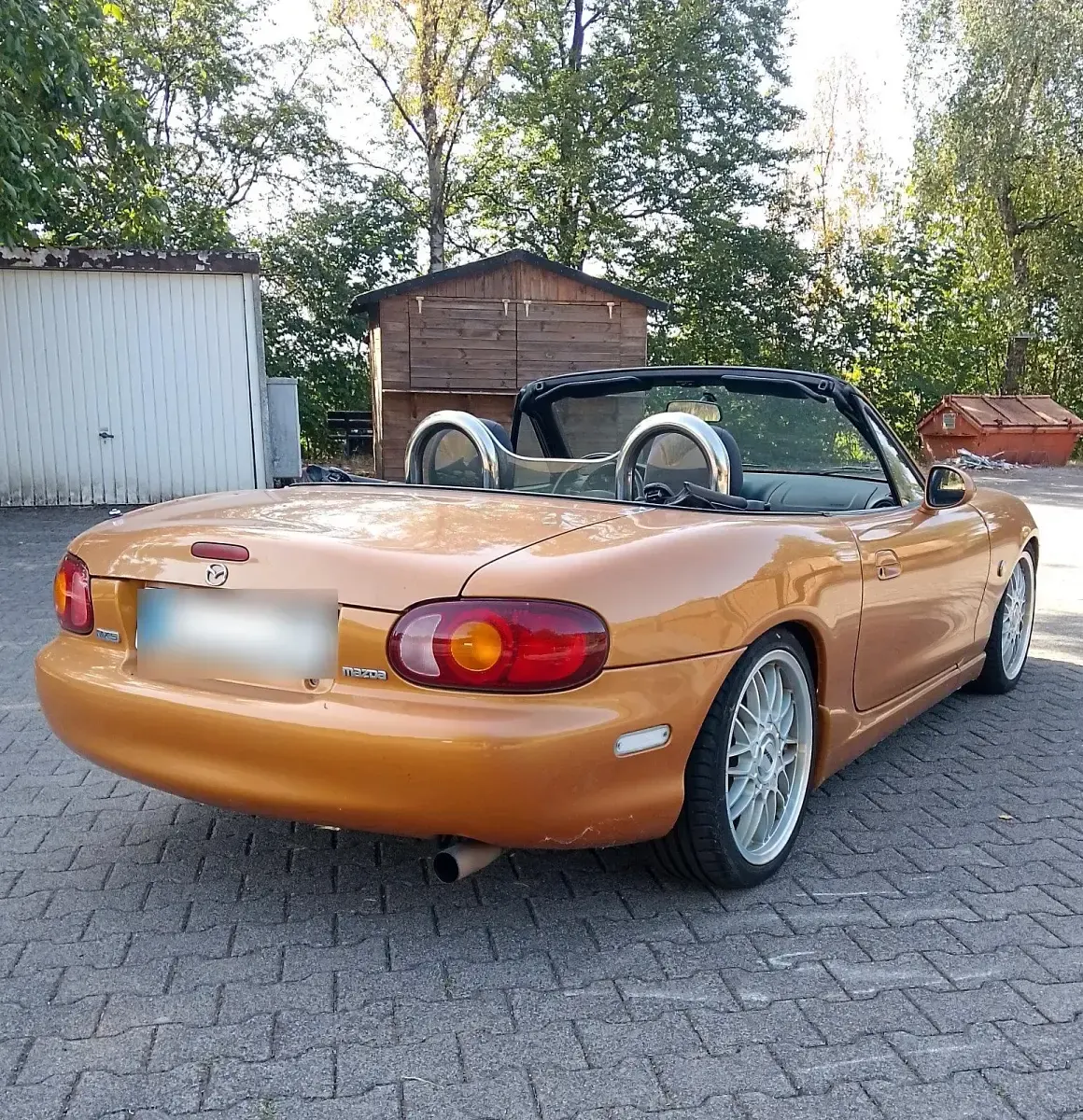 Gebraucht Mazda MX5 110 PS (80 kW) 1998 Gold Cabrio