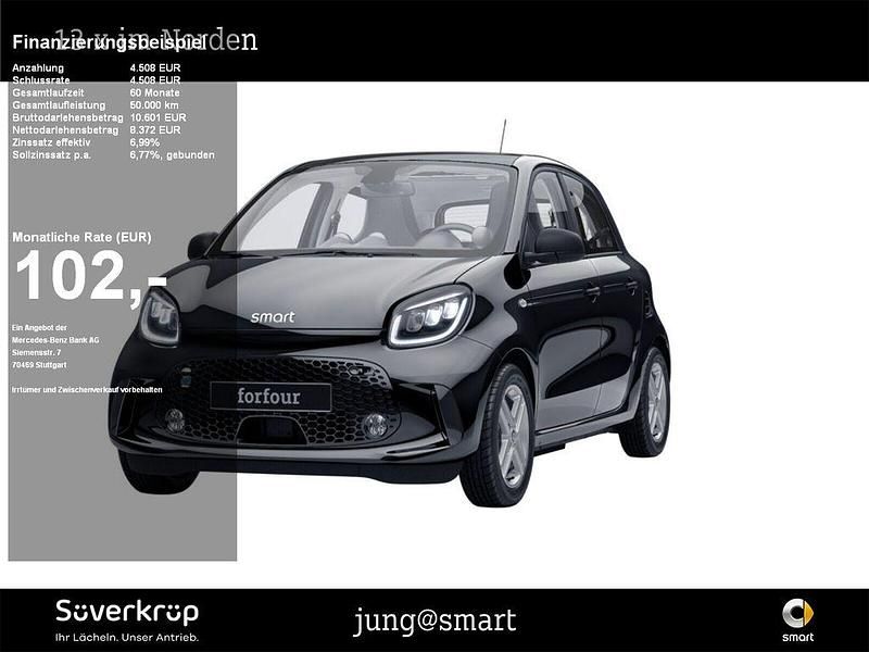 Schwarz Gebraucht 2021 Smart ForFour Electric Drive Passion Exclusive Kleinwagen | 12.880 € (Fairer Preis) - Bild 1/2