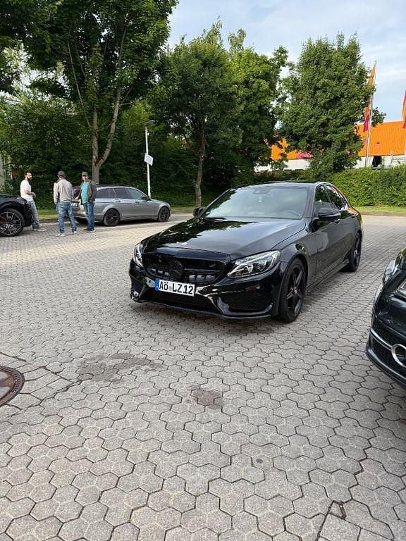 Schwarz Gebraucht 2016 Mercedes C400 AMG line Limousine | 22.999 € (Superpreis) - Bild 1/4