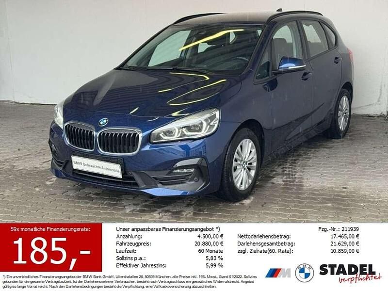 Gebraucht BMW 218 Active Tourer Advantage 140 PS (102 kW) 2020 Mediterranblau metallic Van / Kleinbus