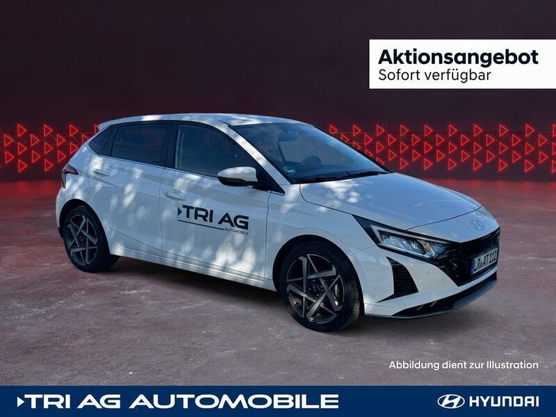 Atlas white / sol Gebraucht 2024 Hyundai i20 Prime Limousine | 20.880 € (Fairer Preis) - Bild 1/4