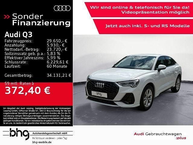 Weiß Gebraucht 2021 Audi Q3 Sportback S-Line SUV | 29.650 € (Guter Preis) - Bild 1/4