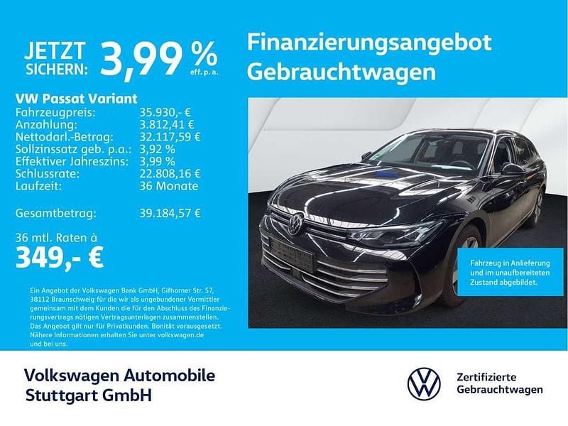 Grenadillschwarz metallic Gebraucht 2025 VW Passat Business Kombi | 35.930 € (Superpreis) - Bild 1/4