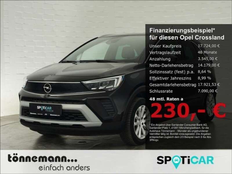 Karbon schwarz Gebraucht 2022 Opel Crossland Elegance SUV | 17.724 € (Fairer Preis) - Bild 1/3