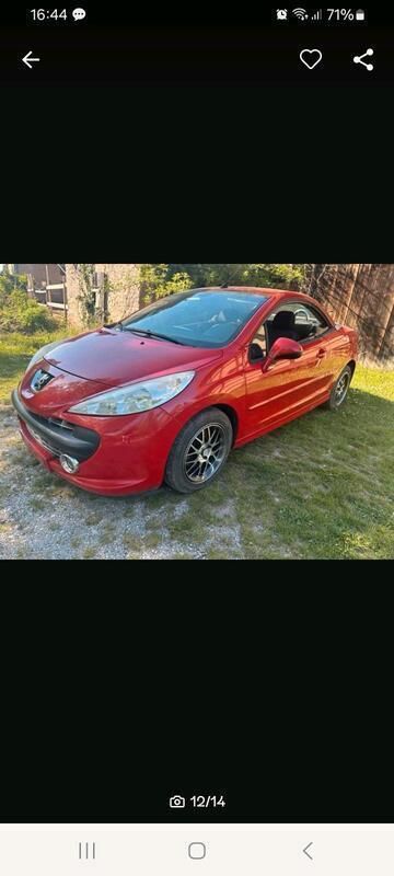Rot Gebraucht 2008 Peugeot 207 CC Cabrio | 2.699 € (Guter Preis) - Bild 1/4