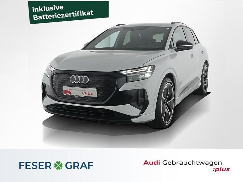 Gletscherweiß metallic Gebraucht 2022 Audi Q4 e-tron Ambiente SUV | 30.880 € (Etwas zu teuer) - Bild 1/4