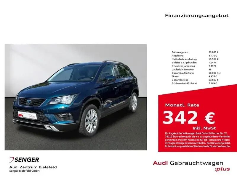 Blau Gebraucht 2020 Seat Ateca Style SUV | 23.880 € (Fairer Preis) - Bild 1/1