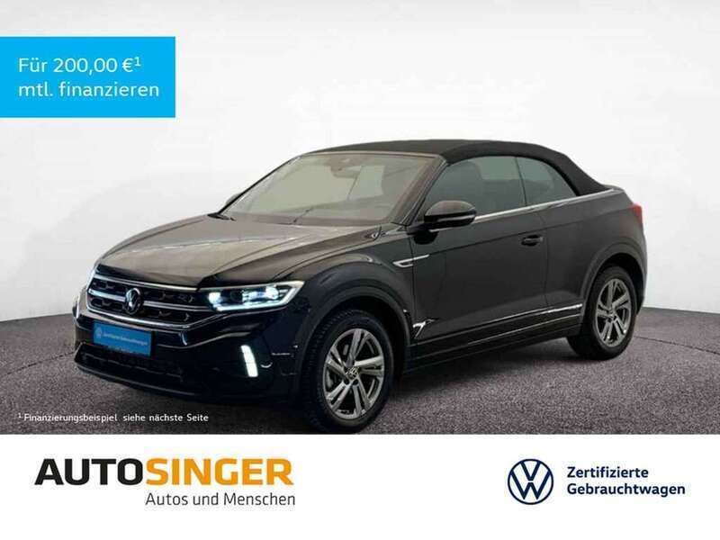 Deep black perleffekt Gebraucht 2024 VW T-Roc Cabriolet R-line Cabrio | 32.430 € (Fairer Preis) - Bild 1/3