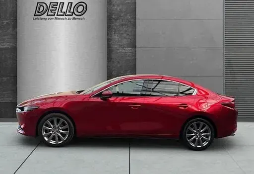 Neu Mazda 3 Exclusive-Line 140 PS (102 kW) 2026 Magmarot metallic Limousine
