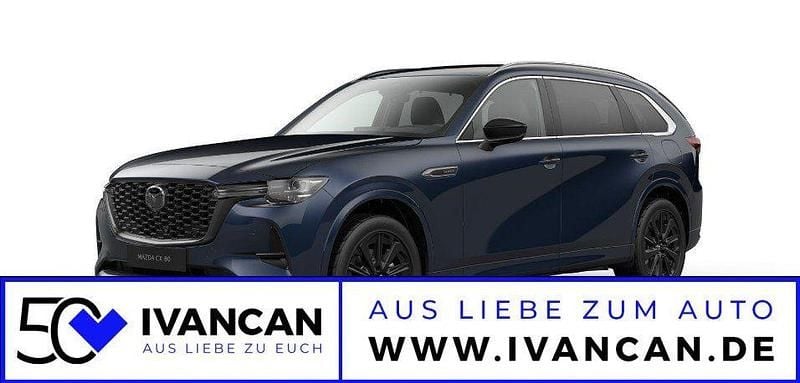 Deep crystal blue Neu 2025 Mazda CX-80 Homura-Line SUV | 56.150 € (Fairer Preis) - Bild 1/4