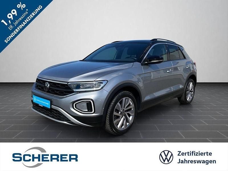 Pyritsilber metallic schwarz Gebraucht 2025 VW T-Roc Goal SUV | 33.998 € - Bild 1/4