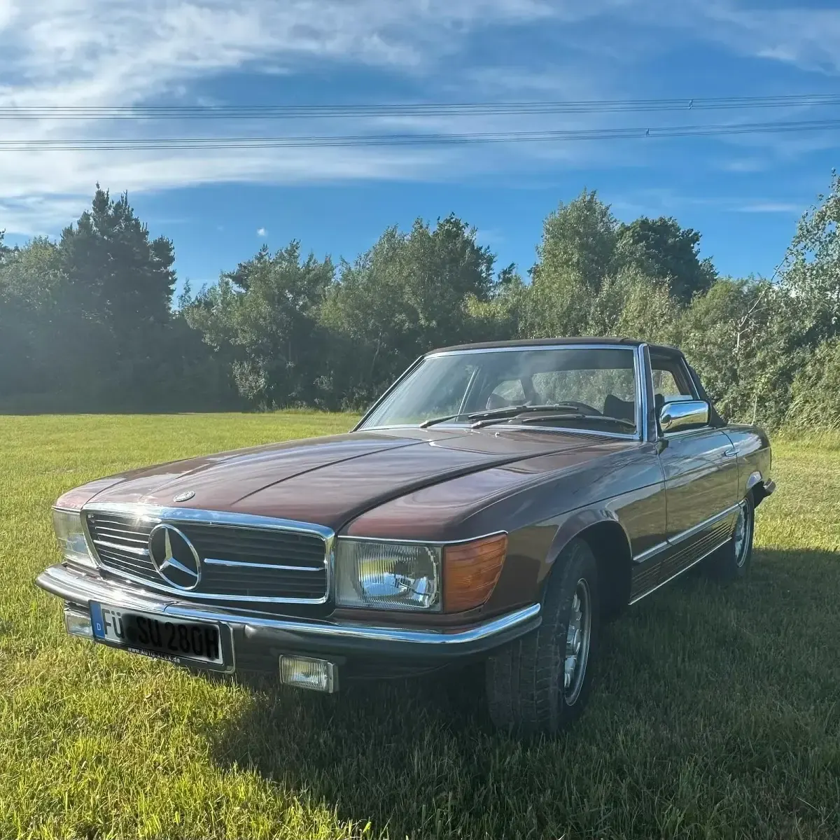 Gebraucht Mercedes SL280 186 PS (136 kW) 1975 Braun Cabrio