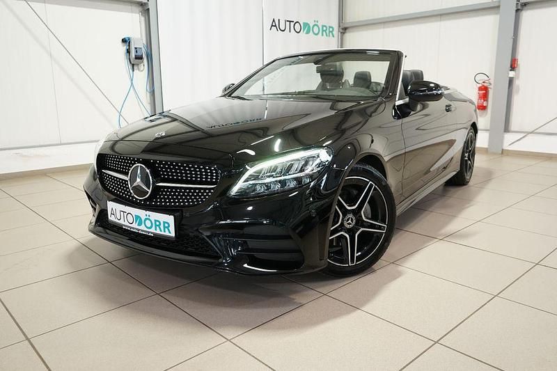 Schwarz/baltic black Gebraucht 2019 Mercedes C220 AMG Cabrio | 26.900 € (Fairer Preis) - Bild 1/4