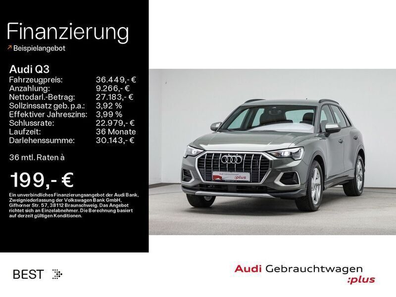 Chronosgrau metallic Gebraucht 2024 Audi Q3 Advanced Plus SUV | 36.449 € (Superpreis) - Bild 1/4