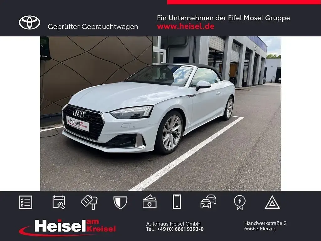 Gebraucht Audi A5 Cabriolet Advanced Plus 204 PS (150 kW) 2022 Weiß Cabrio