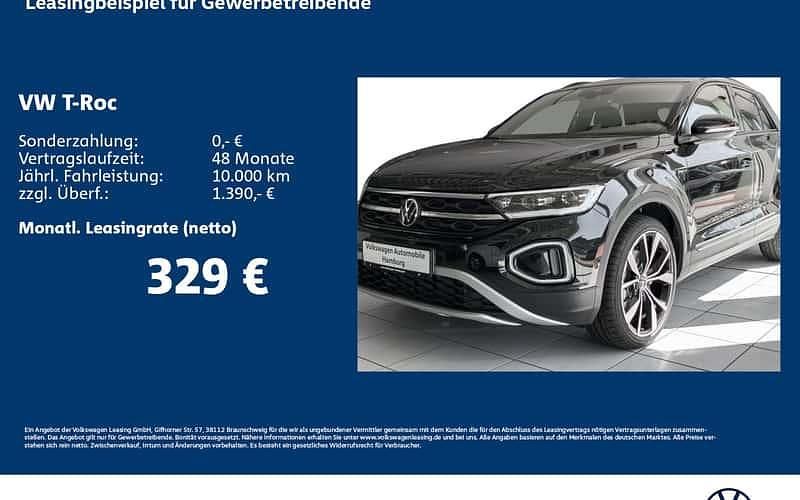 Schwarz Neu 2025 VW T-Roc Style SUV | 49.052 € (Teuer) - Bild 1/4