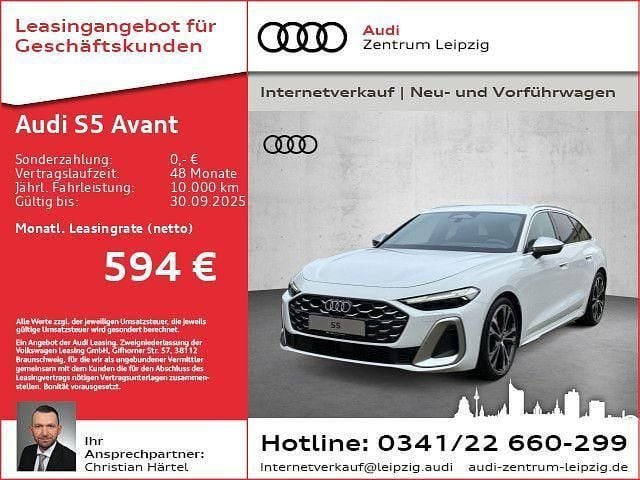 Gletscherweiß metallic Gebraucht 2025 Audi S5 Ambiente Kombi | 77.990 € (Fairer Preis) - Bild 1/2