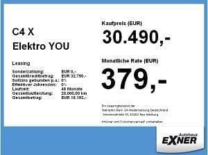 Neu Citroën e-C4 100 kW (136 PS) 2026 Grün (manhattangrün) SUV