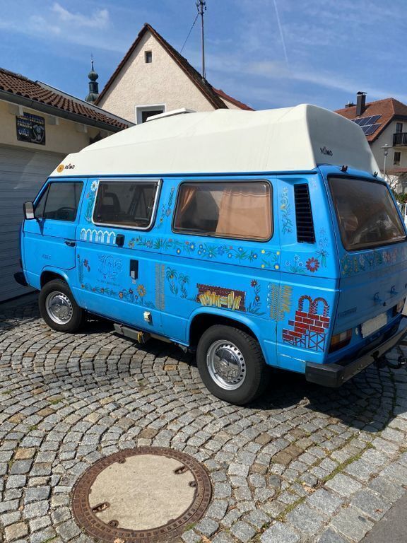 Blau Gebraucht 1982 VW T3 California Van | 13.000 € - Bild 1/4
