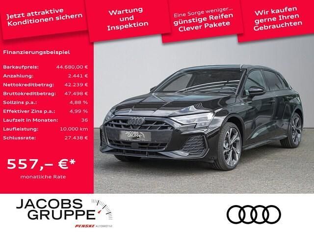 Mythosschwarz metallic Gebraucht 2025 Audi A3 S-Line | 44.680 € - Bild 1/4