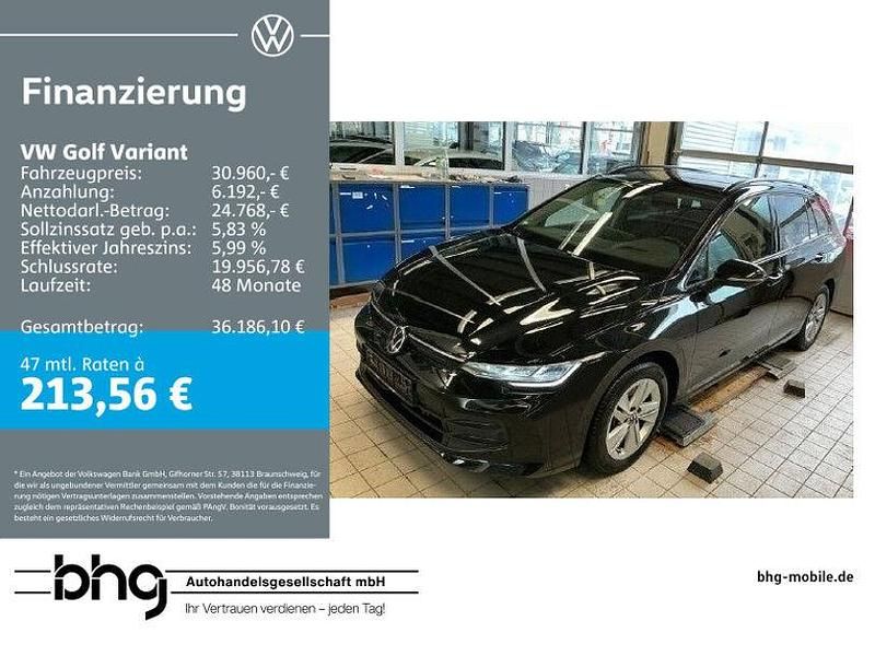 Gebraucht VW Golf VIII Life 150 PS (110 kW) 2025 Grenadillschwarz metallic Kombi