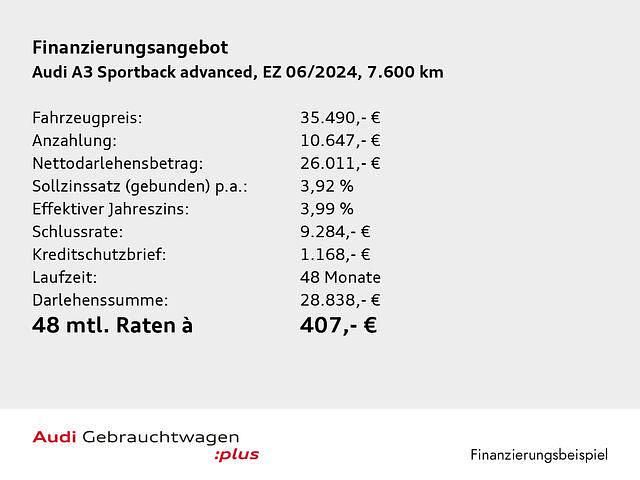 Gebraucht Audi A3 Advanced 150 PS (110 kW) 2024 Grau Limousine